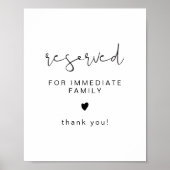 ADELLA Edgy Minimal Wedding Reserviert Seating Zei Poster (Vorne)