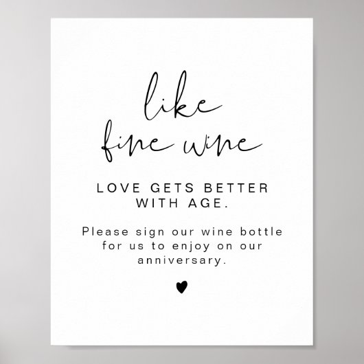 ADELLA Edgy Minimal Wine Wedding Gästebuch (Vorne)