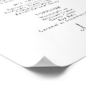 ADELLA Edgy Minimalistische Hot Cocoa Bar Menu Poster (Ecke)