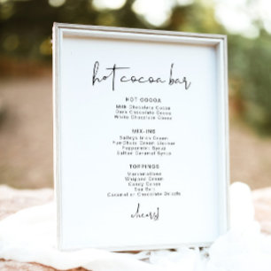 ADELLA Edgy Minimalistische Hot Cocoa Bar Menu Poster