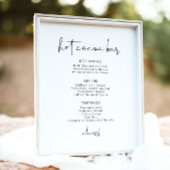 ADELLA Edgy Minimalistische Hot Cocoa Bar Menu Poster