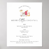 ADELLA Edgy Minimalistischen Weihnachtscocktail Me Poster (Vorne)