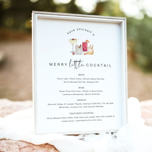 ADELLA Edgy Minimalistischen Weihnachtscocktail Me Poster