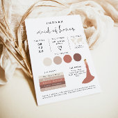 ADELLA Edgy Modern EDITABLE Bridesmaid Info Card Einladung