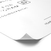 ADELLA Edgy Modern Instagram Hashtag Wedding Sign Poster (Ecke)