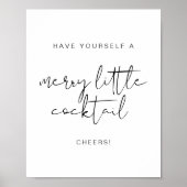 ADELLA Edgy Modern Merry Little Cocktail Weihnacht Poster (Vorne)