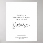 ADELLA Edgy Modern Minimalistisch S'mores Bar Sign Poster (Vorne)