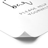 ADELLA Edgy Moderne Minimalistisch Pizza Bar Poste Poster (Ecke)