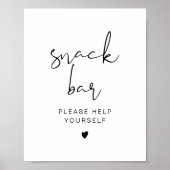 ADELLA Edgy Moderne Minimalistische Snack Bar Poster (Vorne)