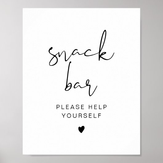 ADELLA Edgy Moderne Minimalistische Snack Bar Poster (Vorne)