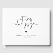 ADELLA Edgy Moderne Minimalistische White Wedding Gästebuch (Vorderseite)