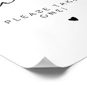 ADELLA Minimal Bitte nehmen Sie ein Fan Wedding Si Poster (Ecke)