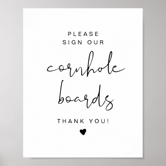 ADELLA Minimal Cornhole Gästebuch Hochzeitszeichen (Vorne)