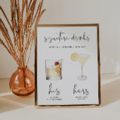 ADELLA Minimaler Cocktail Signature Drink Poster