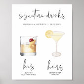 ADELLA Minimaler Cocktail Signature Drink Poster (Vorne)