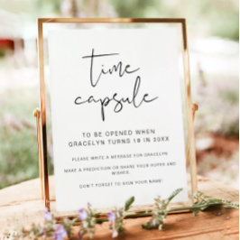 ADELLA Minimalistisch Baby Dusche Time Kapsel Zeic Poster