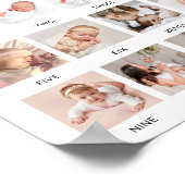 ADELLA Minimalistisch Boho Erstes Jahr Foto Meilen Poster (Ecke)