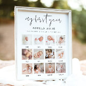 ADELLA Minimalistisch Boho Erstes Jahr Foto Meilen Poster