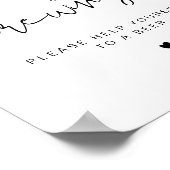 ADELLA Minimalistisch Ein Baby braut Bier-Zeichen Poster (Ecke)