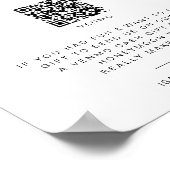 ADELLA Minimalistisch Honeymoon Fund Wedding Sign Poster (Ecke)