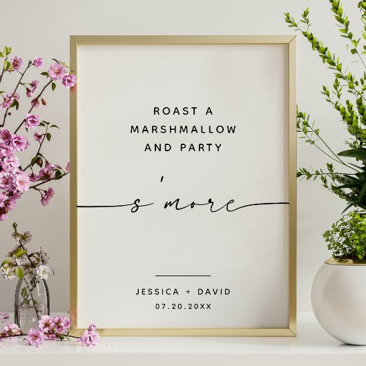 ADELLA Minimalistisch S'more Wedding Sign Poster