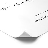 ADELLA Minimalistisch S'more Wedding Sign Poster (Ecke)