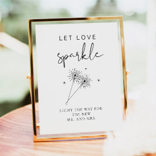 ADELLA Minimalistisch Wedding Sparkler Senden Sie Poster