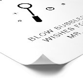 ADELLA Minimalistische Blase abschicken Hochzeitsz Poster (Ecke)