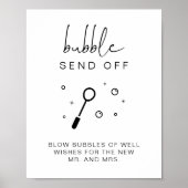 ADELLA Minimalistische Blase abschicken Hochzeitsz Poster (Vorne)