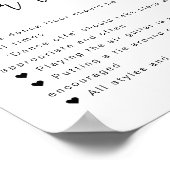 ADELLA Minimalistische Hochzeitstanz Regeln Unters Poster (Ecke)