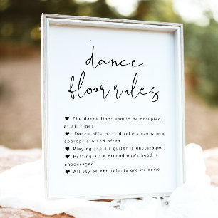 ADELLA Minimalistische Hochzeitstanz Regeln Unters Poster