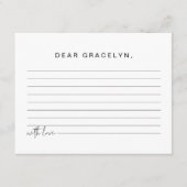 ADELLA Minimalistische Kinderzeitkapsel Begleitkarte (Vorderseite)