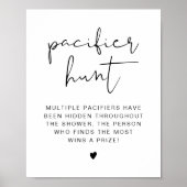ADELLA Minimalistischer Schnuller Hunt Baby Showsp Poster (Vorne)