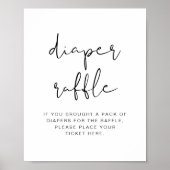 ADELLA - Minimalistisches, modernes Windeln-Raffel Poster (Vorne)