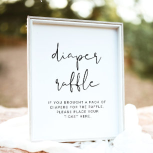 ADELLA - Minimalistisches, modernes Windeln-Raffel Poster