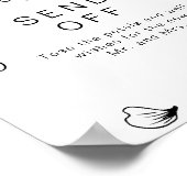 ADELLA Modern Boho Wedding Petal Toss Absenden Poster (Ecke)