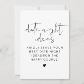 ADELLA Modern Date Night Ideas Date Jar Sign Card Einladung (Vorderseite)