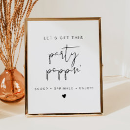 ADELLA Modern Edgy Popcorn Bar Wedding Sign Poster