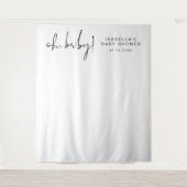 ADELLA Modern Minimal Baby Shower Foto Tapestry Wandteppich (Vorderseite)