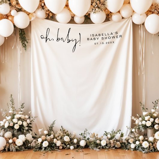 ADELLA Modern Minimal Baby Shower Foto Tapestry Wandteppich