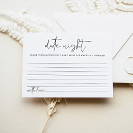 ADELLA Modern Minimal Date Night Idee Kartenspiel Begleitkarte