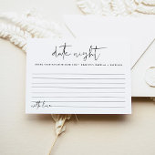 ADELLA Modern Minimal Date Night Idee Kartenspiel Begleitkarte