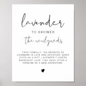 ADELLA Modern Minimal Lavendel Toss Wedding Sign Poster (Vorne)