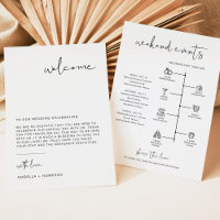 ADELLA Modern Minimal Welcome Letter Timeline Card
