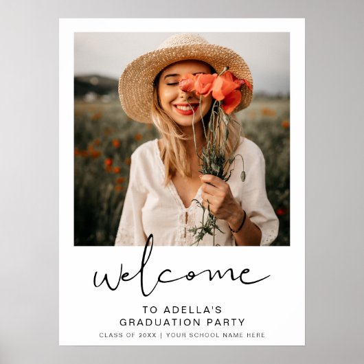 ADELLA Modern Minimalist Graduation Party Welcome Poster (Vorne)
