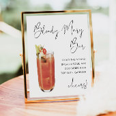 ADELLA Modern Minimalistisch Bloody Mary Bar Sign Poster