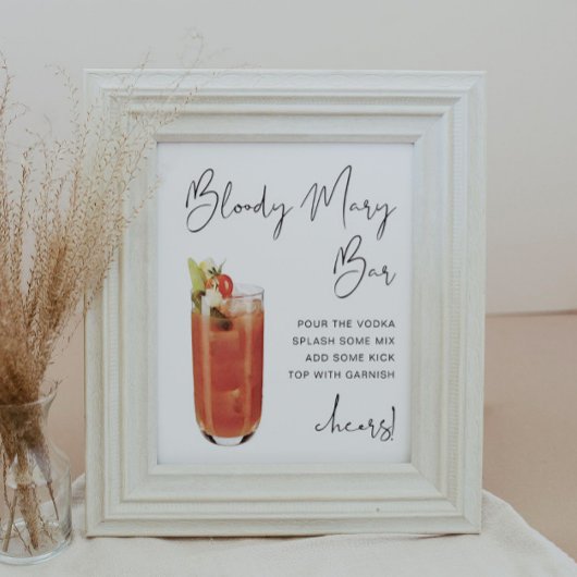 ADELLA Modern Minimalistisch Bloody Mary Bar Sign Poster