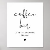 ADELLA Modern Minimalistisch Coffee Bar Table Sign Poster (Vorne)