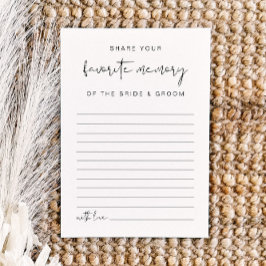 ADELLA Modern Minimalistisches Lieblings-Memory-Sp Einladung