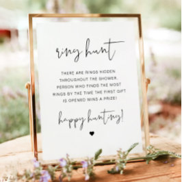 ADELLA Modern Ring Hunt Brautparty Game Poster